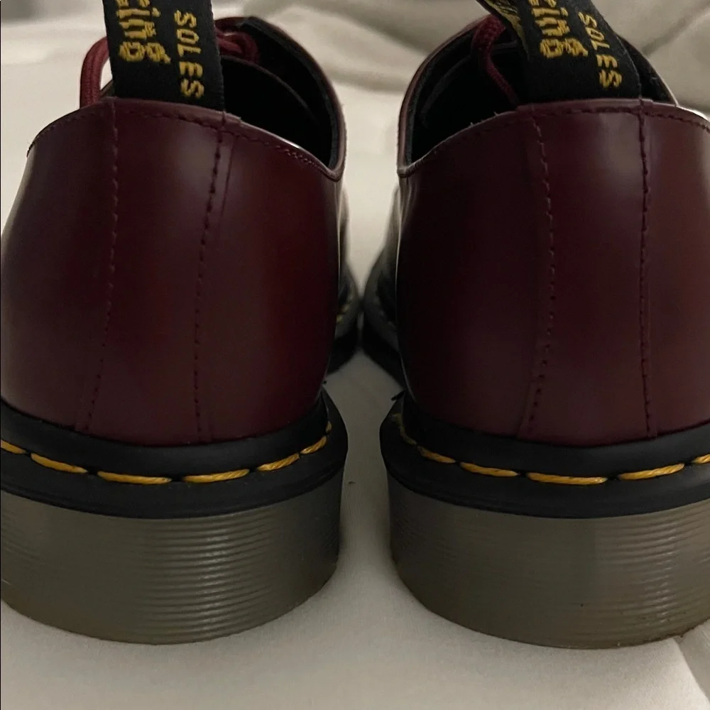 Dr. Martens 1461 Iced Smooth Leather Oxfords in Cherry Red